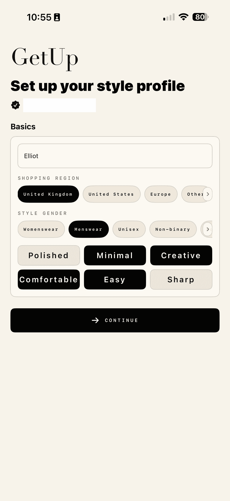 Onboarding screenshot