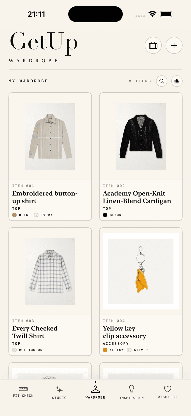 Wardrobe screenshot